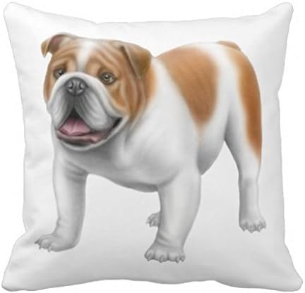 Friendly English Bulldog R4cb43f5fdb45464d9ec86e14348ffd1c I5fqz 8byvr Pillow Case 18X18