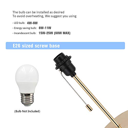 Gold Desk Lamp for Bedroom, Metal Table Lamp with Linen Shade on Nightstand, Bedside, Dressers, Coffee Table, Study Desk in Living Room, Guest Room, College Dorm, Office