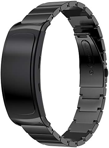 Compatible with Samsung Gear Fit 2 Pro/Fit 2 Band,Gosuper Stainless Steel Metal Replacement Smart Watch Bracelet Strap Bands for Samsung Gear Fit 2 Pro/Fit 2 SM-R360