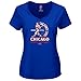 Chicago Baseball Fans. The Curse Ends Championship Ladies V-Neck T-Shirt (Sm-2X)