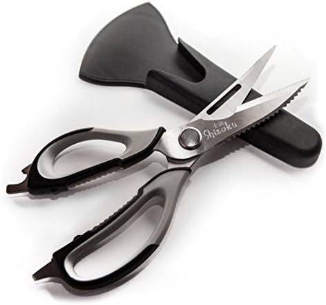 Kitchen Shears. Take Apart Heavy Duty Stainless Steel and Multifunctional . Easy To Clean 7-in-1 Multipurpose Kitchen Scissor Utensil With Magnetic Holster