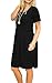 AUSELILY Women's Short Sleeve Summer Dress Pleated Loose Swing Knee Length Dresses with Pockets 2025 New