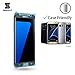 [Front and Back] Samsung Galaxy S7 Edge Screen Protector, [Case Compatible][Curve Fit Design] Smash-It Front 3D Tempered Glass Screen Protector and Back Carbon Fibre Film (Blue Version)