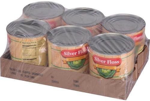 Silver Floss Chopped Sauerkraut - No. 10 can, 6 cans per case.