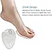 (2 Pairs)Gel Cushions For Flip Flop Sandals,Forefoot Padding Relief Pain Rub,Self Adhesive,No slip