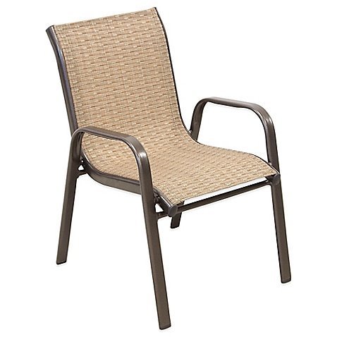 Kids Stacking Patio Chair Outdoor Children Furniture (1, Brown)