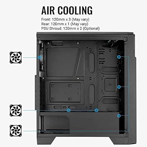 Aerocool Ore Tempered Glass - Carcasa para torre de ordenador, color negro