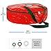 ZOBER Christmas Wreath Storage Container - 30 Inch Wreath Bag for Artificial Wreaths - Dual Zippered Wreath Storage W/Strong, Durable Handles - Red