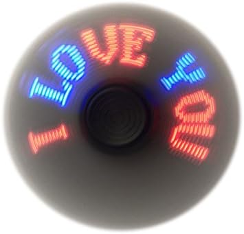 Word Spinner LED Flash Fidget Hand Shimmer Shine Toys Stress Relief Time Killer DIY Customized Words Cool Presentation Gift for Christmas Festival etc (ONLY Support Android Device with OTG Function)