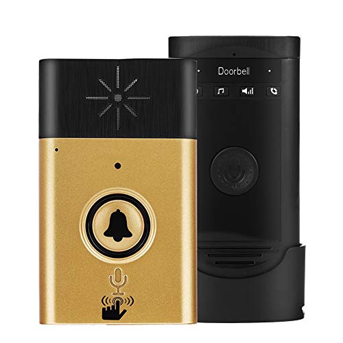Yesbaby Wireless Voice Intercom Doorbells Two-Way Talk Home Doorbell Intercom Kit (Color : Gold) - Thumbnail 7