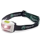 LED Headlamp - For Running, Camping, Reading, Fishing, Hunting, Dog Walking, Hiking, Biking Trails, and Kids - Bright 300 Lumens, Lightweight, Waterproof, Red and Strobe Flashlight, w/ AAA Batteries