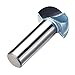 uxcell 1-inch Cutting Dia 1/2-inch Steel Shank 2-Flute Carbide Tipped Cove Core Box Router Bits