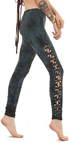 Altshop UK Women Tie Dye Leggings, Tribal Leggings, Hippie PSY Trance Leggings, Hippy Festival Clothing