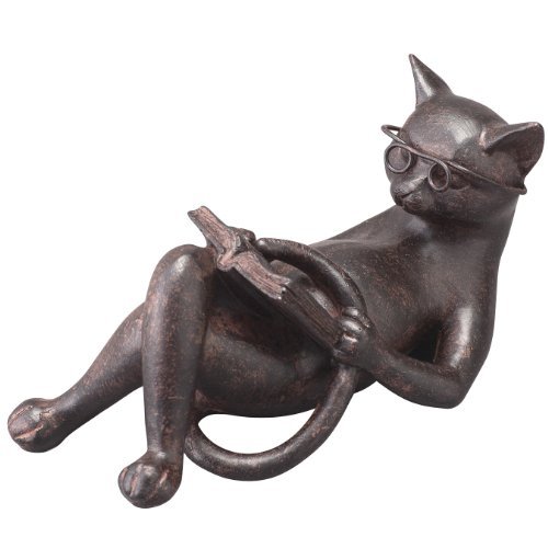 Cat figurines cat figurines antique gadgets reading cat