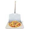 Joejis Italiaanse Pizzasteen & Pizzaschep Set | Pizzasteen voor Oven Gebruik | Pizzasteen voor Barbecue | Rechthoekig…