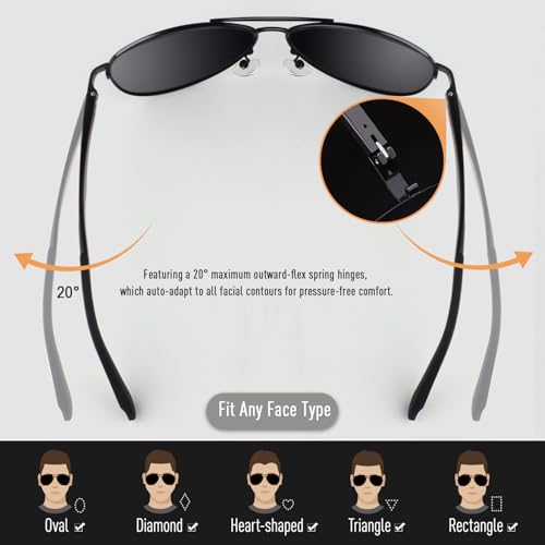 CGID GA61 Polarized Sunglasses Men Women Prima Alloy Al-Mg Pilot UV400