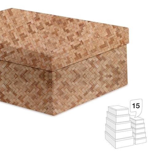 Set mit 15 Boxen in Flechtoptik