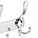 Wall Mount Coat Hook,oobest 2 Pack 15 Hooks Chrome Finish Coat Robe Hat Clothes Wall Mount Hook Hanger Towel Rack