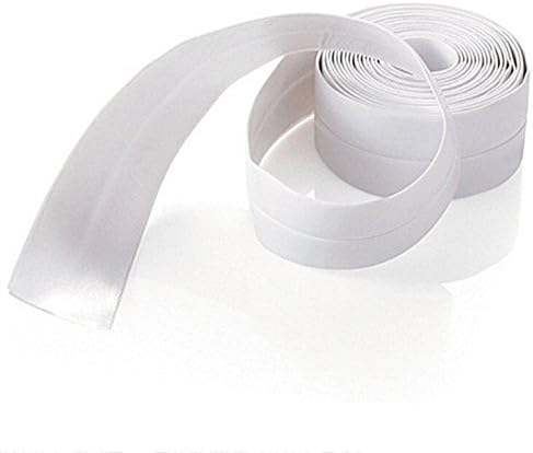 Strip Calk Sealing Tape for Tub Wall Kitchen Bathroom, Decorative Trim, Waterproof &amp; Mold Bumper PVC Adhesive Tape, Proof Corner Line (10.5 feet x38mm, White)