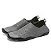 CIOR Men and Women’s Barefoot Quick-Dry Water Sports Aqua Shoes with 14 Drainage Holes for Swim, Walking, Yoga, Lake, Beach, Garden, Park, Driving, Boating,SYY04,w.Grey,46