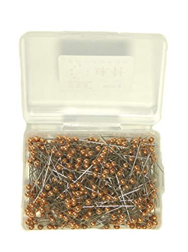 ALL in ONE Sewing Pins Pearl Ball Head Pins Straight Pins Quilting Pins for Dressmaker with Box (Rose Gold) - Thumbnail 3