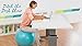 Pavandeep Exercise Ball Chair, BPA Free (Charcoal, M (65cm))
