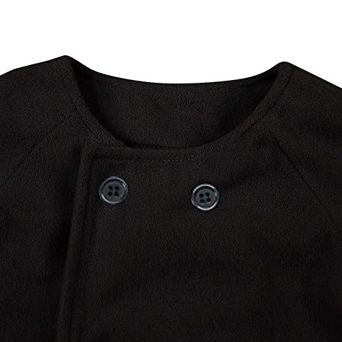 Londony ♪❤ Toddler aby Girls Hooded Coat Kids Woolen Overcoat Winter Double-Breasted Warm Jacket