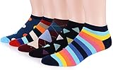 Dr. Anison Men Cotton Low Cut Socks Fashion color Stripe For Spring Summer