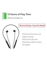 iHarbort   Auriculares Bluetooth 5.0 con micrófono y cancelación de ruido para iPhone, Android, Samsung
