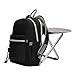 BigTron Ultralight Backpack Stool Combo - Compact Lightweight Backpack and Portable Folding Cooler Chair- Perfect for Camping Fishing Hiking Picnic Outdoor Watching Sports Events BBQ, Black