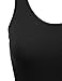 FLORIA Womens Scoop Neck Fitted Stretch Bodycon Mini Tank Sexy Dress Black S