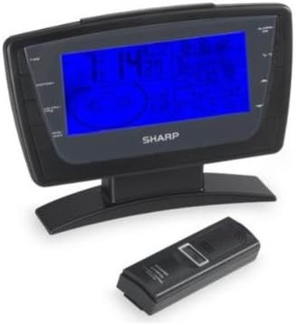 Amazon Com Sharp Weather Station Clock Atomic Wireless Spc502a Weather Monitor Clocks Garden Outdoor