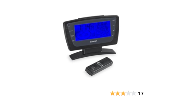 Amazon Com Sharp Weather Station Clock Atomic Wireless Spc502a Weather Monitor Clocks Garden Outdoor