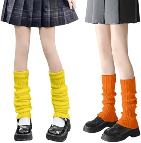 JLWLKJ 2-Pair Women's Cable Knit Slouchy Leg Warmers – Cozy Fall