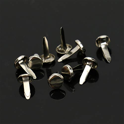 WSSROGY 200 Pcs Silver Paper Fasteners Metal Brads Fastener for Paper Craft,1/2 Inches - Thumbnail 5
