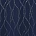 Deconovo Blackout Grommet Silver Pattern Printed Curtains, Navy Blue, 52W x 95L