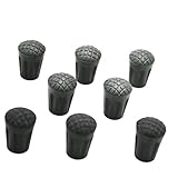 8 Pack Rubber Trekking Poles Tips - Replacement Pole Tip Protectors Fits Most Standard Hiking Poles with - Shock Absorbing, Adds Grip, Traction, and Stability