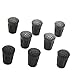 8 Pack Rubber Trekking Poles Tips - Replacement Pole Tip Protectors Fits Most Standard Hiking Poles with - Shock Absorbing, Adds Grip, Traction, and Stability