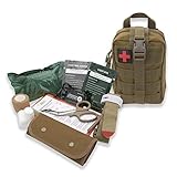 AsaTechmed Premium Rip Away IFAK MOLLE Pouch with Stop The Bleed Kit First Aid Combat Survival Kit Outdoors Hiking Camping Gift for Him