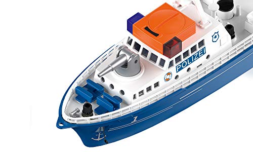 siku 5401, Polizeiboot, Kunststoff, Blau/Weiß, Wasserkanone, Licht, Sound, Heckklappe, Inkl. Boje – Bild 2