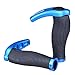 BONMIXC Bike Grips Ergonomic Non-Slip Mountain Bike Grips with Horns Bicycle Grips Shock Absorption Aluminum Alloy Rings Locking
