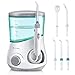Coredy Oral Irrigator Water Flosser 600ml Professional Counter Top Power Floss Dental Water Jet with 5 Flossing Tips for Teeth, Brace and Bridge, 10 Water Pressure Settings, IPX6 Splashproof