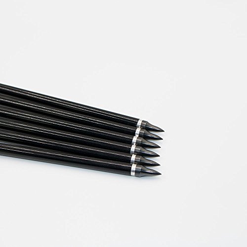 Archery sharly 31" Carbon Practice Targeting Arrows,5" Natural Feather Arrows with Screw-in Tips for Recurve Traditional and Long Bow(12 Pack) - Thumbnail 2