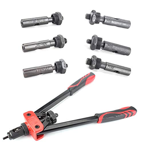 MOUTEC 14-inch Heavy Duty Hand Rivet Nut Setter Kit -Metric&SAE W/90pc Rivnuts. - Thumbnail 2