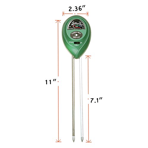 LELONG Soil Tester, 3 in 1 Soil Test Kit Moisture, Light & pH Meter for Plant, Vegetables, Garden, Lawn, Farm, Indoor & Outdoor Use (No Battery Need & 2019 Update)