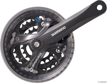 SHIMANO M361 Hybrid Crankset (Black, 175mm X 48/38/28T)