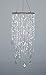 FlavorThings 2 Tiers Sparkling Iridescent Acrylic Beaded Hanging Chandelier Light Fixture W8.5 X H20 Great idea for Wedding Chandeliers Centerpieces Decorations and Any Event Party Home Decor