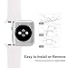 AdMaster Silicone Compatible for Apple Watch Band and Replacement Sport iwatch Accessories Bands Series 3 2 1 White 42mm M/L