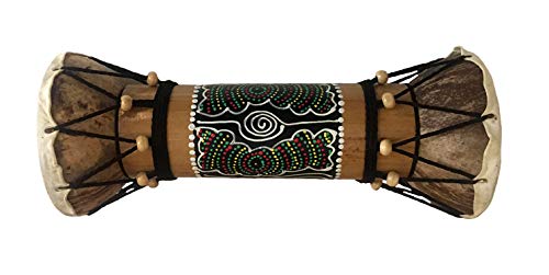 JIVE Djembe Drum Bongo Congo Wooden African Hand Drum Goat Skin Double Sided - SIZE 12"- Professional Sound (Multi - 12")