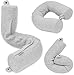 Twist Memory Foam Travel Pillow for Neck, Chin, Lumbar and Leg Support - For Traveling on Airplane, Bus, Train or at Home - Best for Side, Stomach and Back Sleepers - Adjustable, Bendable Roll Pillow primary
